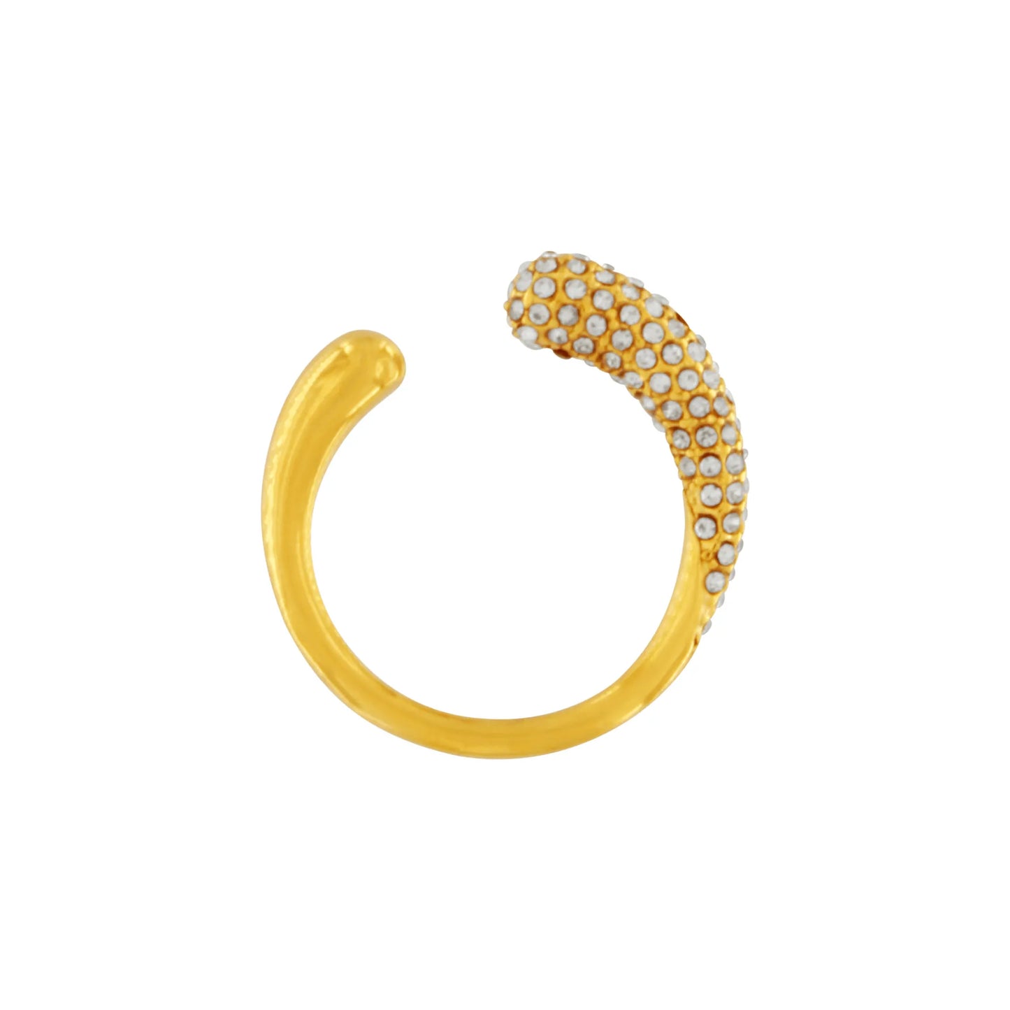 Joy Waterproof CZ Gap Ring 18K Gold Plating
