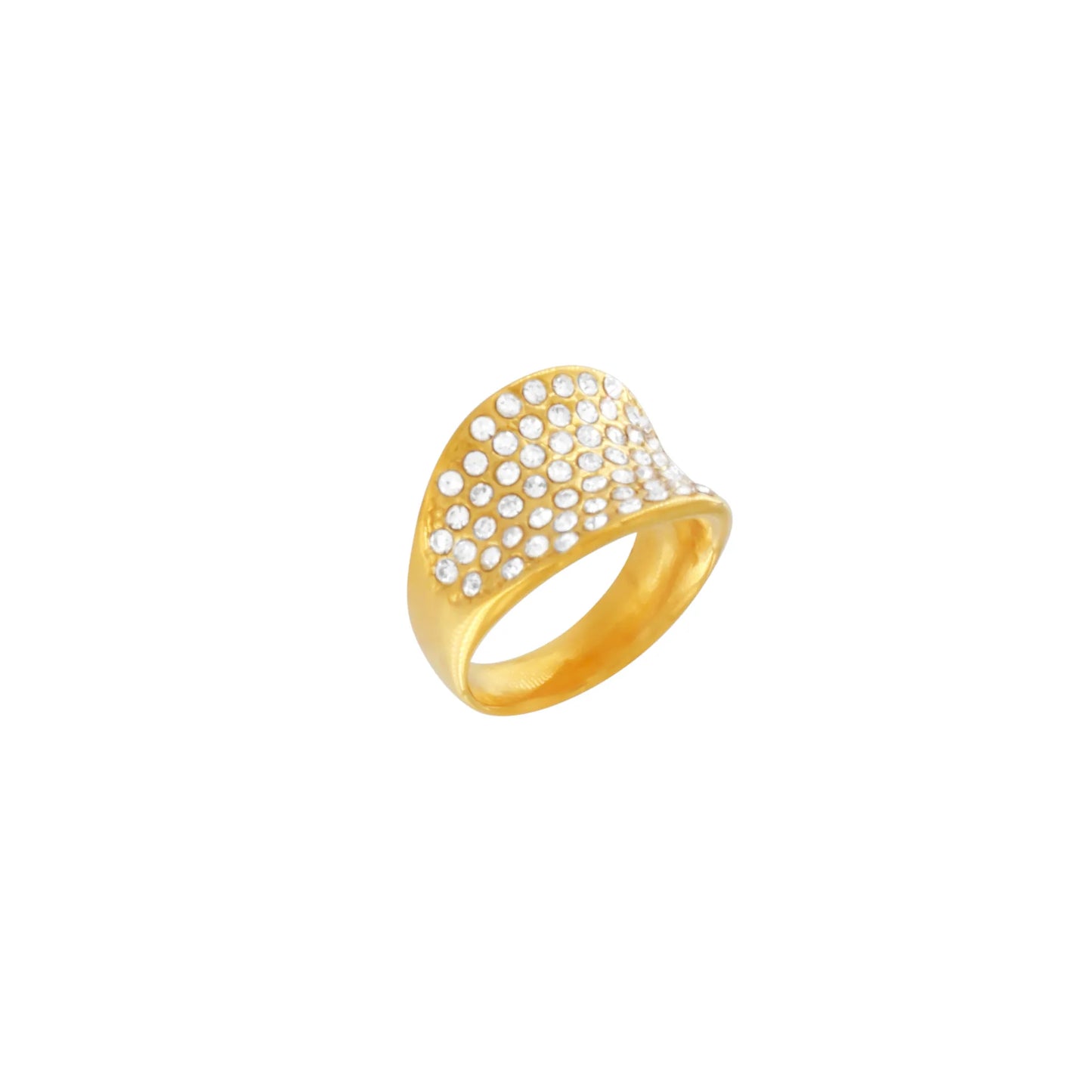 Joy Waterproof Clear Multi CZ Ring 18K Gold Plating
